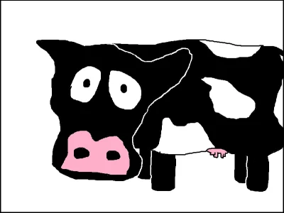 maciej1711 - Mirki, narysowałem krowę w paincie. Co sądzicie?

#chwalesie #tworczoscw...