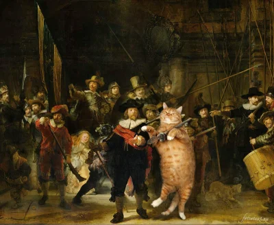 pekas - #malarstwo #fatcatart #heheszki
 Rembrandt Harmenszoon van Rijn, The Night Wa...