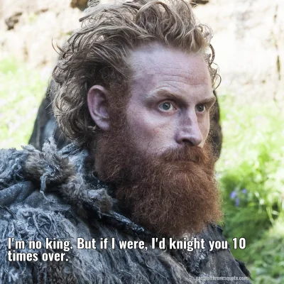 Rzeszowiak2 - Nie chce żeby Tormund tak szybko zniknął w tym serialu.Ten wątek z Brie...