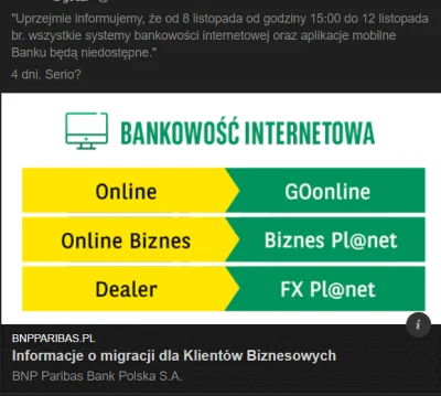 fadeimageone - #banki #bankowosc #finanse #polska #bnpparibas 4 dni bez dostępu do ba...