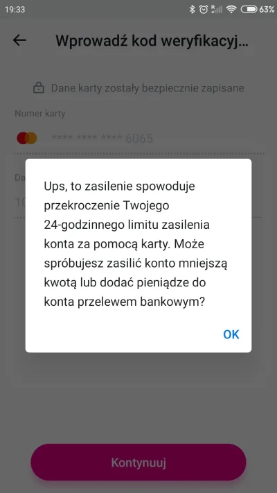 szasznik96 - #revolut
Da się jakoś wyłączyć ten limit w revolucie ? Próbuje doładować...