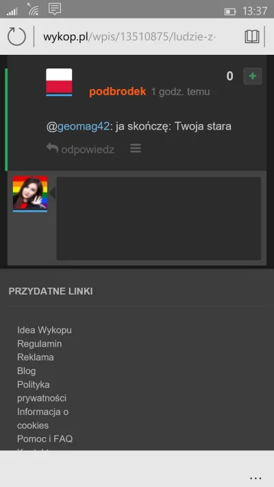 g.....2 - Typowy narodowiec przedstawiający swoje poczucie humoru i poziom dyskusji.
...