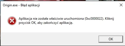 luki839 - mirki, taki błąd mi się pojawia podczas uruchamiania Origin, zaczęło się to...