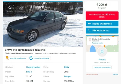 bobson92 - KOREKTA LICZNIKA
https://www.olx.pl/oferta/bmw-e46-sprzedam-lub-zamienie-...