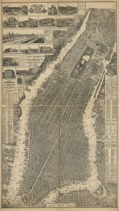 babisuk - Mapa Nowego Jorku z 1879 roku. Tyle lat minęło i central parku nikt nie rus...