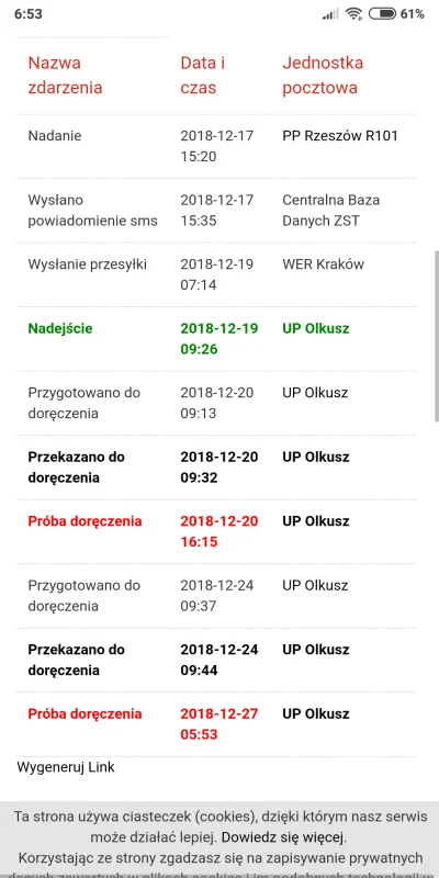 triku - @PocztaPolskaSA - widzę, że Wasi kurierzy już nawet nie próbują zachowywać po...