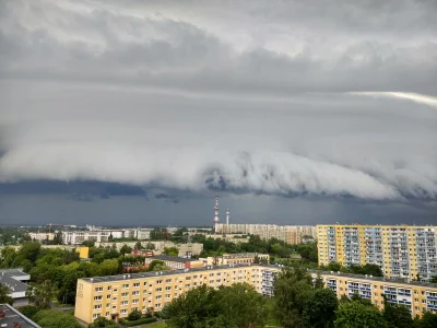 JaKu - Przed burzą w Poznaniu. Widok z balkonu.