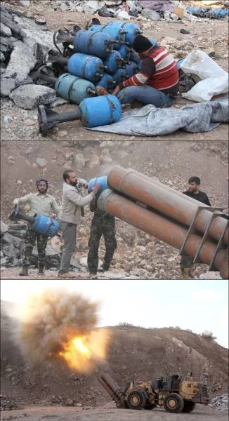 rybak_fischermann - Domowa wyrzutnia rakiet, prawdopodobnie w #syria 

#bron #milit...