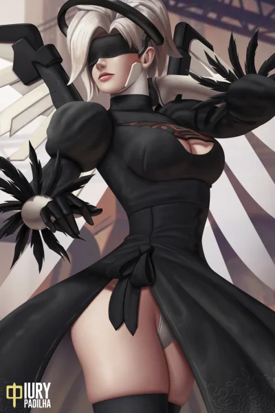 l.....f - #randomanimeshit #nier #nierautomata #overwatch #yorha2b #mercy #crossover ...