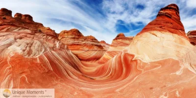 UniqueMoments - The Wave - formacja skalna w Arizonie niedaleko granicy ze stanem Uta...