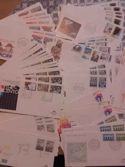 slawek89 - Dostałem od znajomego norwega-dziadka dużo kopert i kartek ze znaczkami, n...