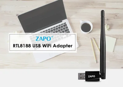 konto_zielonki - Karta WIFI zewnętrzna ZAPO RTL8188 USB WiFi Adapter 150M Portable Ne...