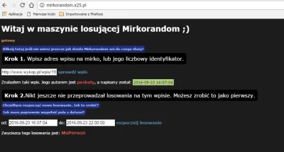 pushaty - Gratulacje @MsPerson! Link wysyłam jako PM.