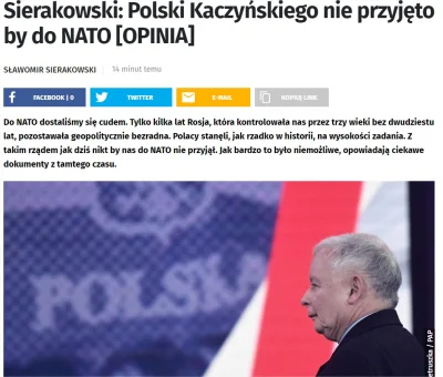 motaboy - > "Sierakowski: Polski Kaczyńskiego nie przyjęto by do NATO"

Trzeba być ...