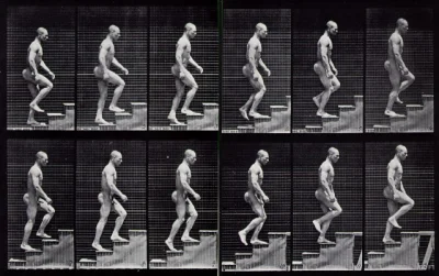 anadyomenel - Eadweard Muybridge zarejestrował ruch chodzenia po schodach jeszcze w 1...