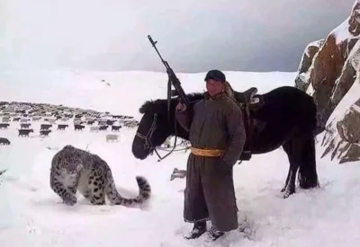 only_dgl - Historia zdjęcia opowiada o Mongolskim pasterzu który chronił swój dobytek...