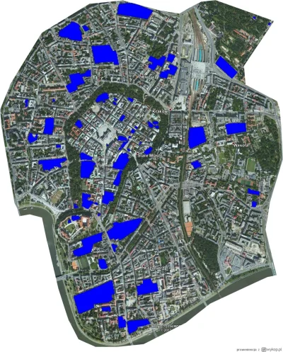 proweniencja - Majątek KK w centrum miasta (mapka niepełna).