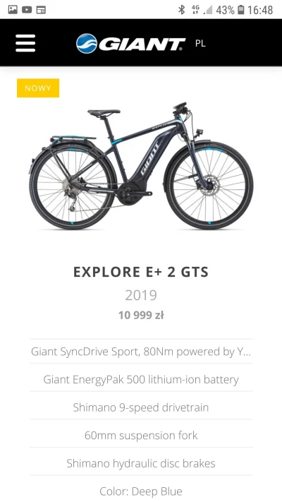chaberr - Chcę kupić ebike. Może ktoś doradzi czy Giant to dobry wybór? #rower #ebike...