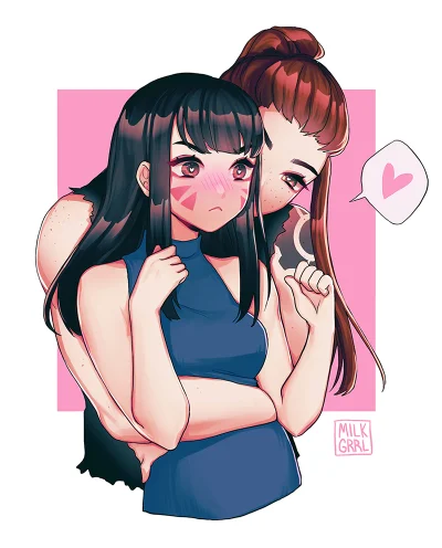 BlackReven - #randomanimeshit #sharicote #overwatch #brigitte #dva #yuri oczywista oc...