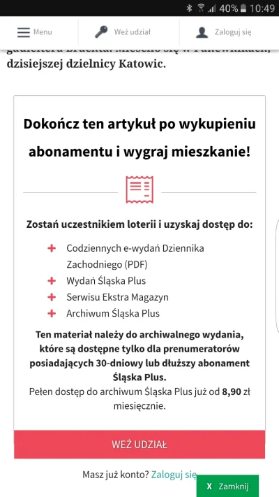 muak47 - @BPR_D: na dole masz "czytaj więcej na Śląsk plus" musisz to kliknąć aby dok...