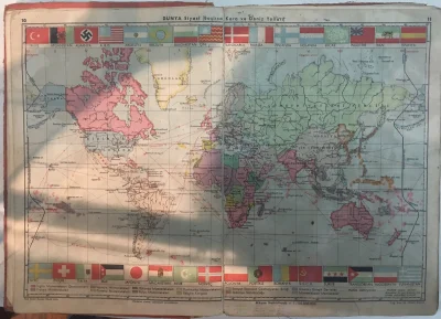 N.....5 - Turecka mapa świata z 1940 roku.
#ciekawostki #mapporn #mapy