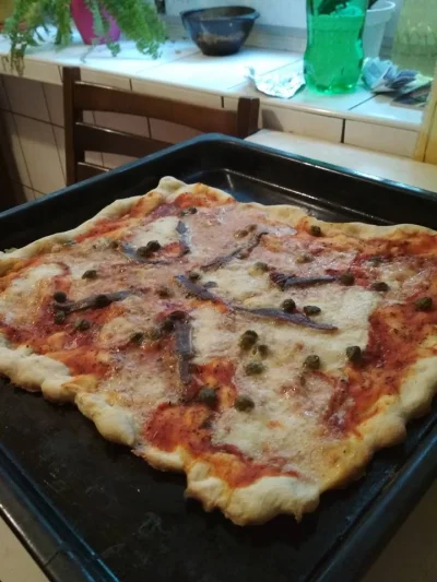 MjentowaKupka - Pizza z kaparami i anchois z przepisu @MG78 Pierwsza w życiu samodzie...