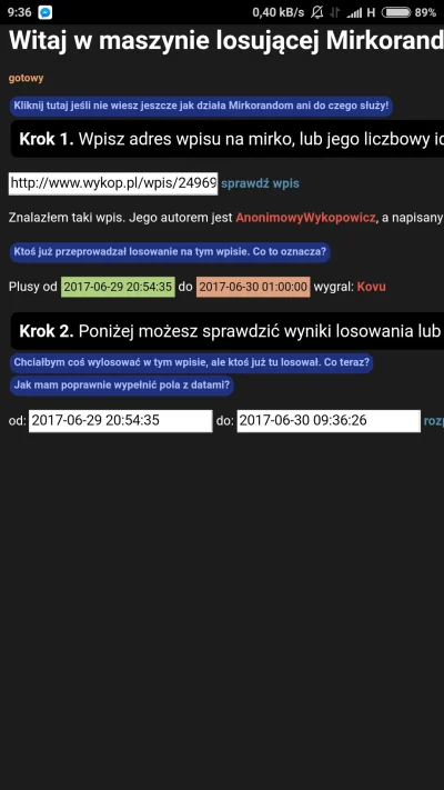 A.....z - Jest wolna chwila więc wyniki: