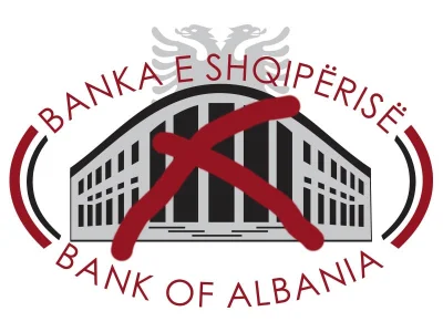 wnerwiony - Bank Albanii. 
Nowe logo.
#heheszki #humorobrazkowy #pdk