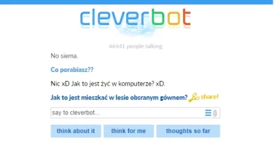 K.....a - Kto tego #cleverbot uczy takich brzydkich słów ( ͡° ʖ̯ ͡°)
#heheszki znowu...