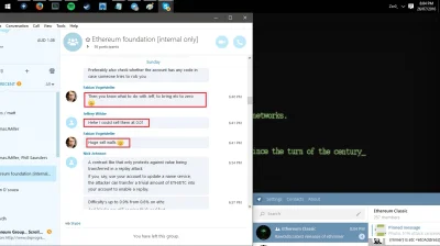 zawszespoko - WYCIEKŁY SCREENY Z WEWNĘTRZNEGO CZATU DEVELOPERÓW ETHEREUM
gadają międ...