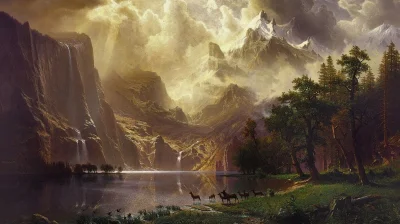 Agaress - Albert Bierstadt - Among the Sierra Nevada Mountains, California, 1868

#...