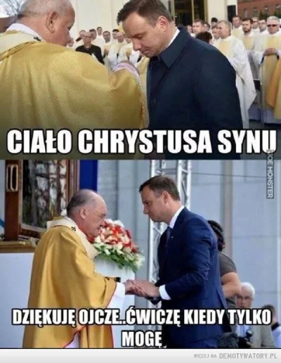 AlbertWesker - > po usłyszeniu od duchownego słów „Ciało Chrystusa”, wyjął z zaintere...