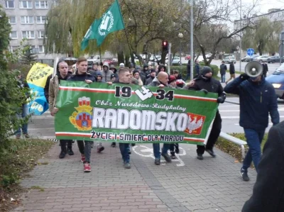 Xianist - "Kwiat narodu" protestował dzisiaj w Radomsku pod hasłem Nie dla imigrantów...