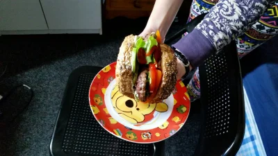 Sledger - a takiego burgera zrobił mi mój różowy :D
#foodporn