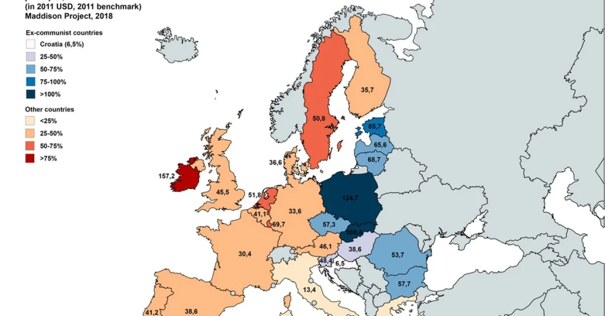 Mapa Pokazująca Wzrost Pkb W Europie W Latach Cmaker Wykoppl 3060