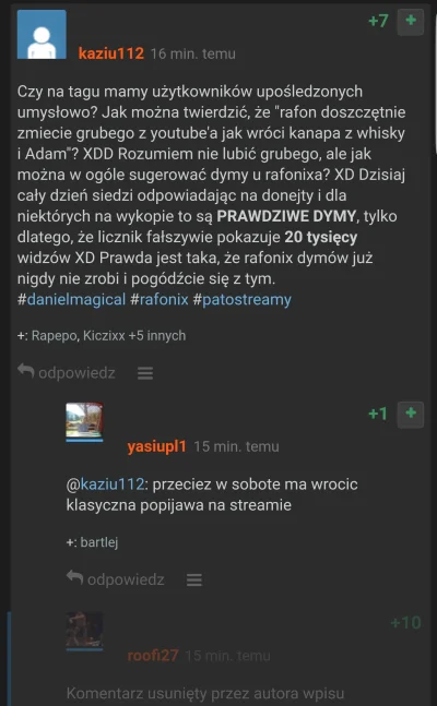 roofi27 - Co za przegryw wykopkowy czlowiek grzecznie podwazy jego wpis a ten juz usu...