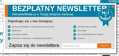 Gej - "Newslettery" (WTF, nie mogli innej nazwy użyć?), które mimo adblocka skuteczni...