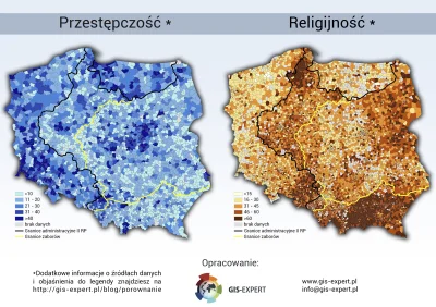 zwirz - Mapa przestępczości i religijności Polski.
#polska #przestepczosc #religijno...
