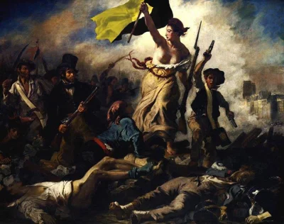 tmsz - Wolność wiodąca lud na barykady - Eugène Delacroix - 1830
#libertarianizm #dz...