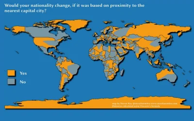 Sinklinorium - Mapa pokazuje jak zachowałaby się nasza przynależność do kraju w zależ...