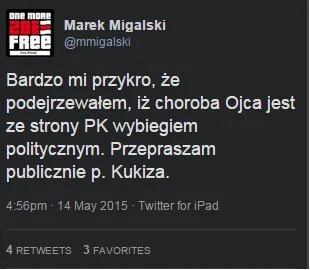 Ospen - @gathern: Migalski już publicznie przeprosił Kukiza sa te sugestie.