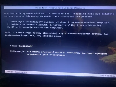 nie_uciekniesz - Pojawia się coś takiego podczas próby uruchomiania laptopa. próbował...