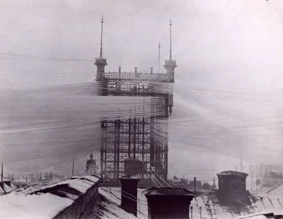 Niedowiarek - Telefontornet - wieża łącząca 5000 linii telefonicznych w Sztokholmie. ...