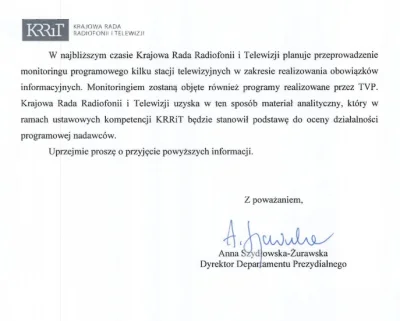 Joz - A tymczasem KRRiT zapowiada że będą robić kontrolę "podstawowego obowiązku usta...