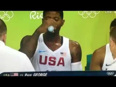 Beto - Paul George zapomniał, że to nie #nba i nikt nie weźmie od niego kubka. :D #ri...