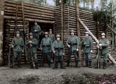 brusilow12 - Żołnierze kajzera w 1916 roku na pięknie pokolorowanej fotografii (｡◕‿‿◕...
