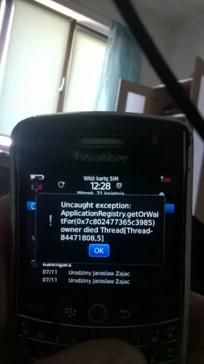 jarezz - Zdarzył się może komuś z was Mireczki, którzy użytkują #BlackBerry taki błąd...