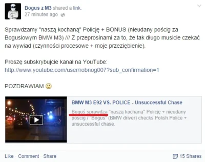 BPapa - I jeszcze screen z jego konta na FB (na dowód, że nie fake i że się pod tym p...