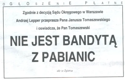 dajlmilnusa - @Stefanescu: albo mogli przeprosić jak Lepper: