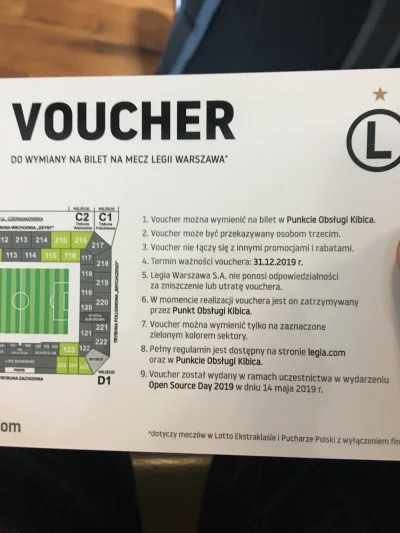 FelippeMassa - Mam taki o voucher na mecz Legii do wykorzystania do końca 2019 roku. ...